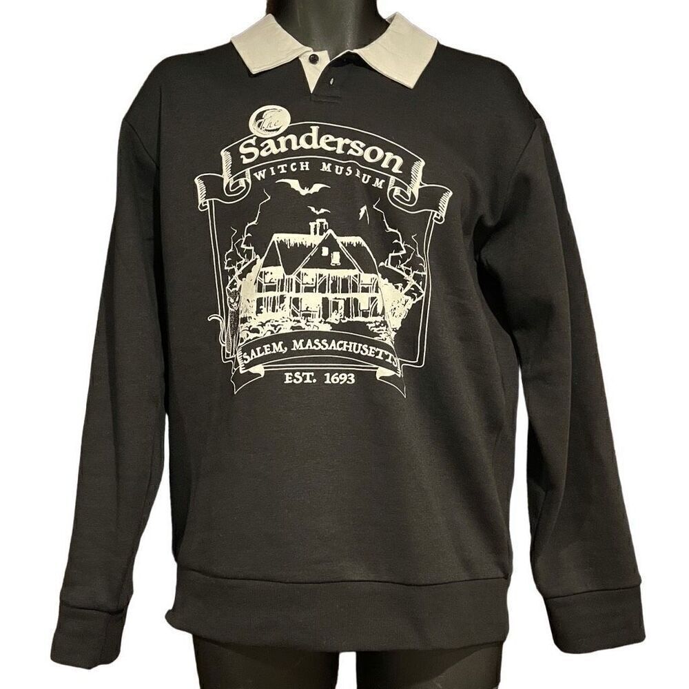 Disney Hocus Pocus Sanderson House Collared Sweatshirt Men’s Small